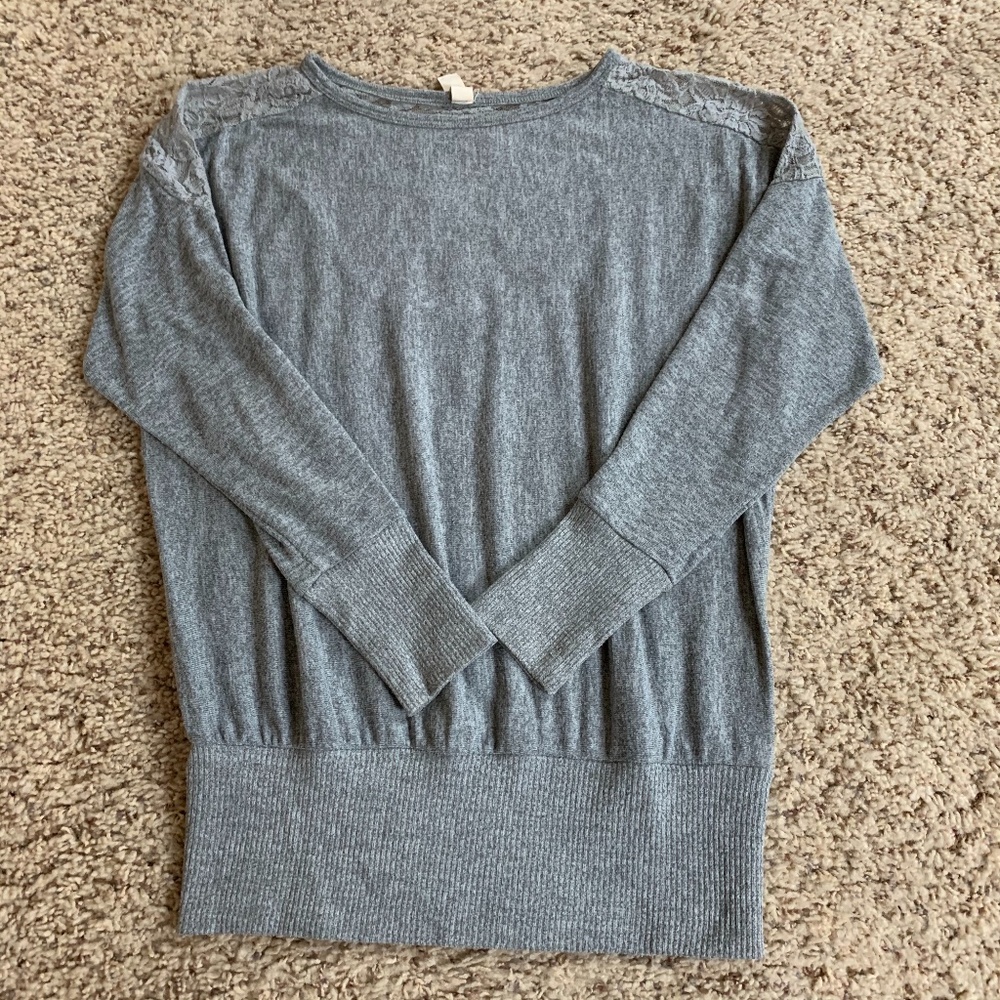 Gray Lacey Sweater